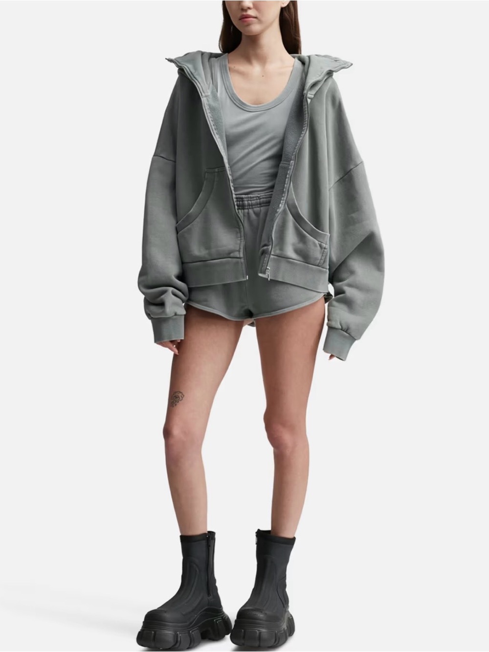 Entire Studios Full Zip Hoodie — Rhino